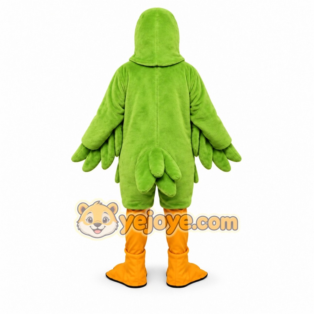 Green Parrot Mascot Costume Green Parrot Mascot Costume