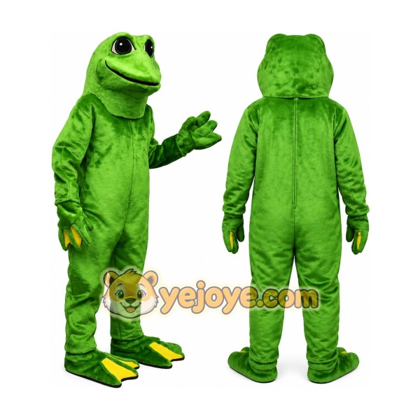 Green Frog Mascot Costume for Kids and Adults