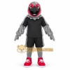 Gray Bird Mascot Costume with Red Shoes Gray Bird Mascot Costume with Red Shoes