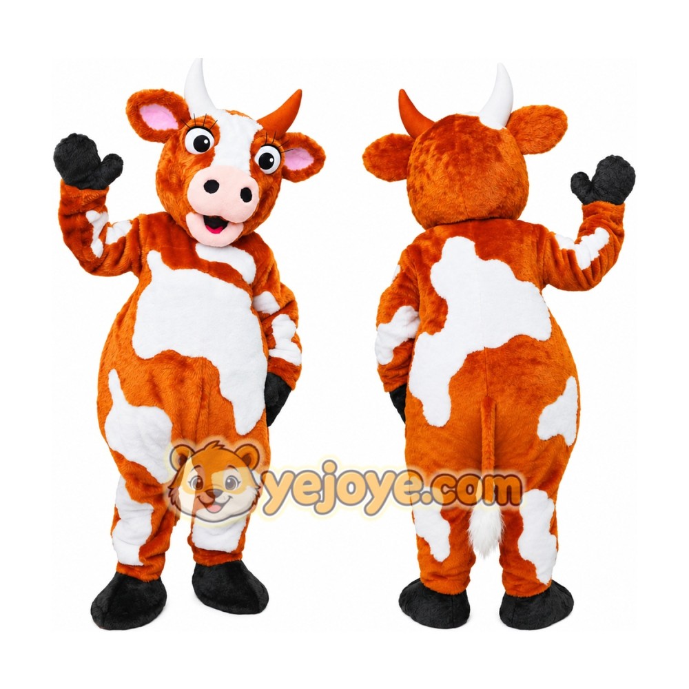 Orange Cow Mascot Costume for Kids and Adults Orange Cow Mascot Costume for Kids and Adults
