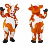 Orange Cow Mascot Costume for Kids and Adults