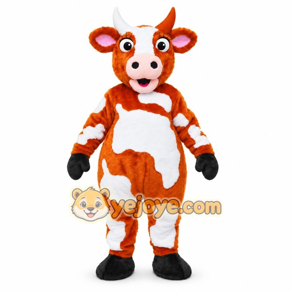 Orange Cow Mascot Costume for Kids and Adults Orange Cow Mascot Costume for Kids and Adults