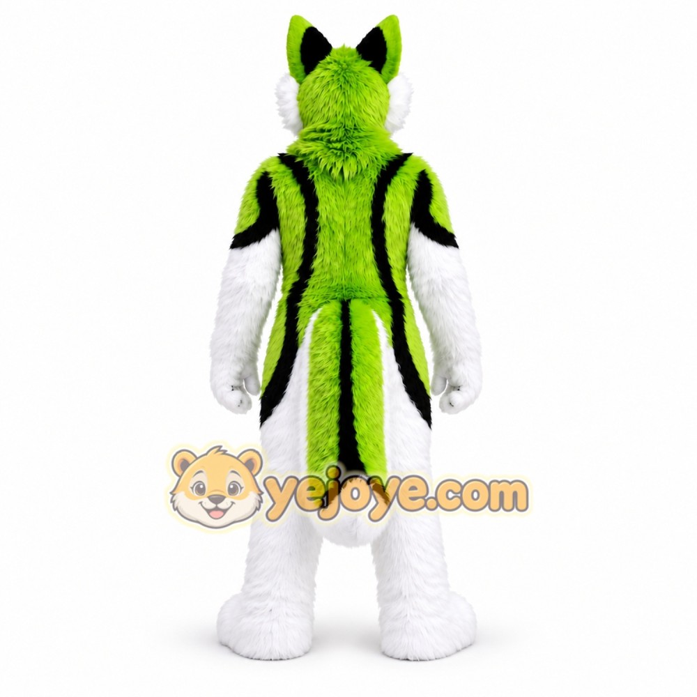 Green and White Husky Dog Mascot Costume for Events