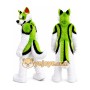 Green and White Husky Dog Mascot Costume for Events