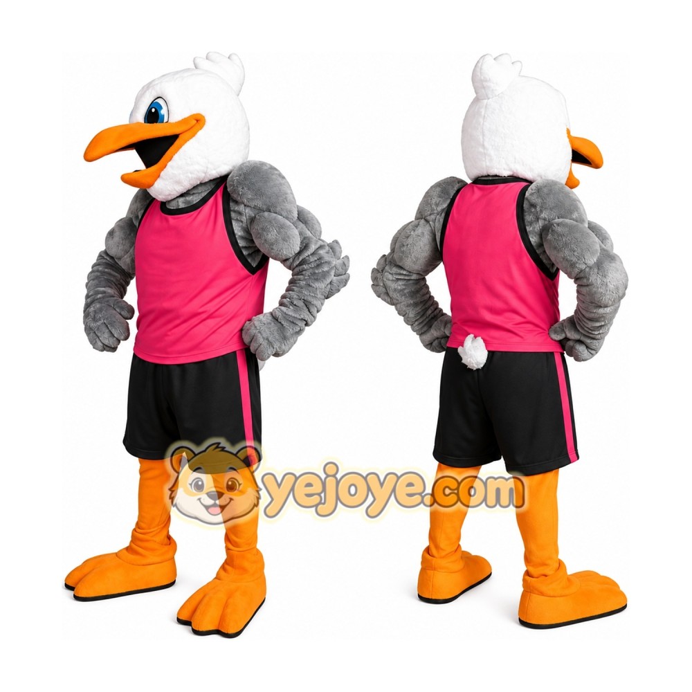 Pink Bird Mascot Costume Pink Bird Mascot Costume