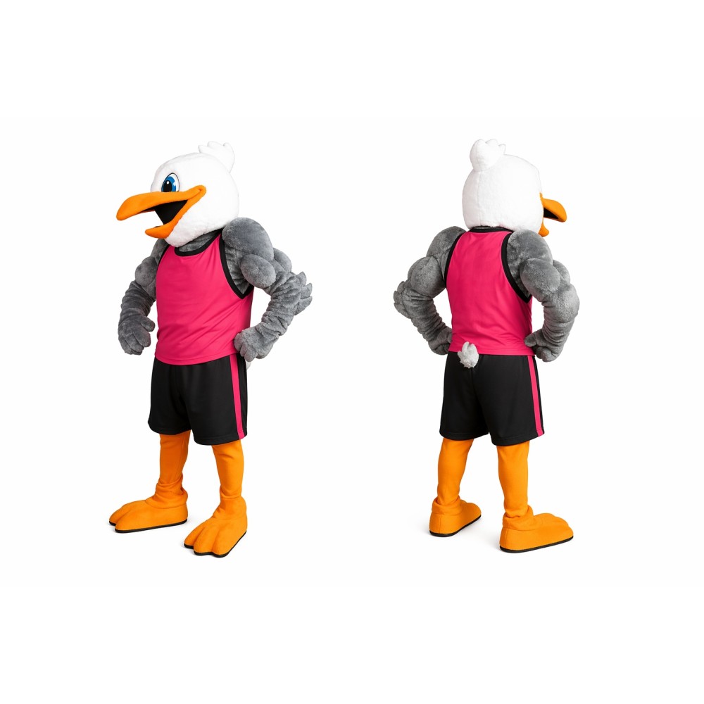 Pink Bird Mascot Costume
