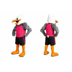 Pink Bird Mascot Costume