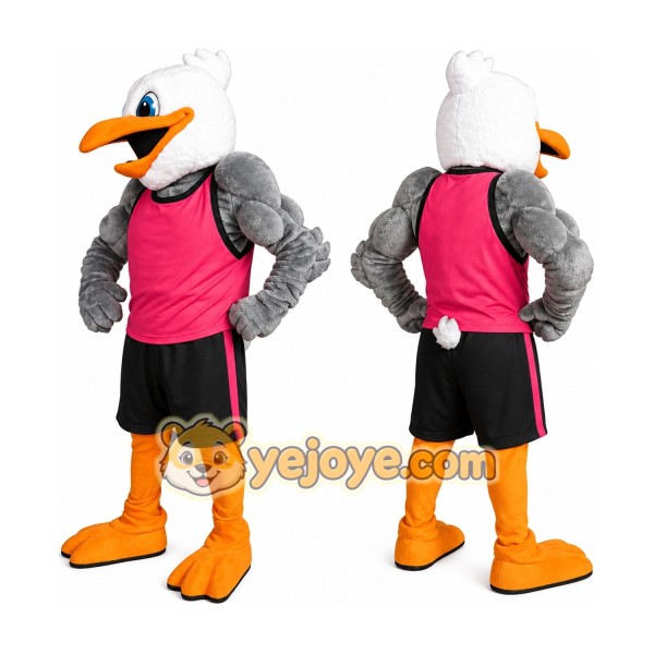 Pink Bird Mascot Costume