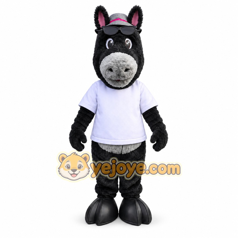 Black Horse Mascot Costume for Kids and Adults Black Horse Mascot Costume for Kids and Adults