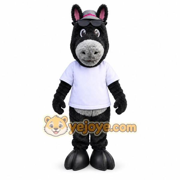 Black Horse Mascot Costume for Kids and Adults
