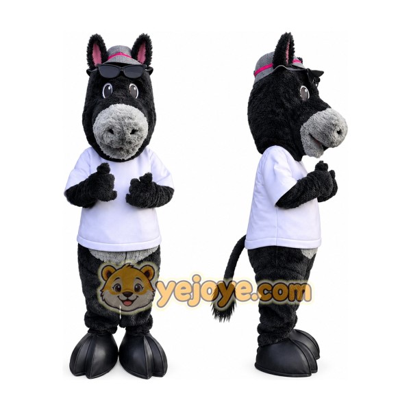 Black Horse Mascot Costume for Kids and Adults