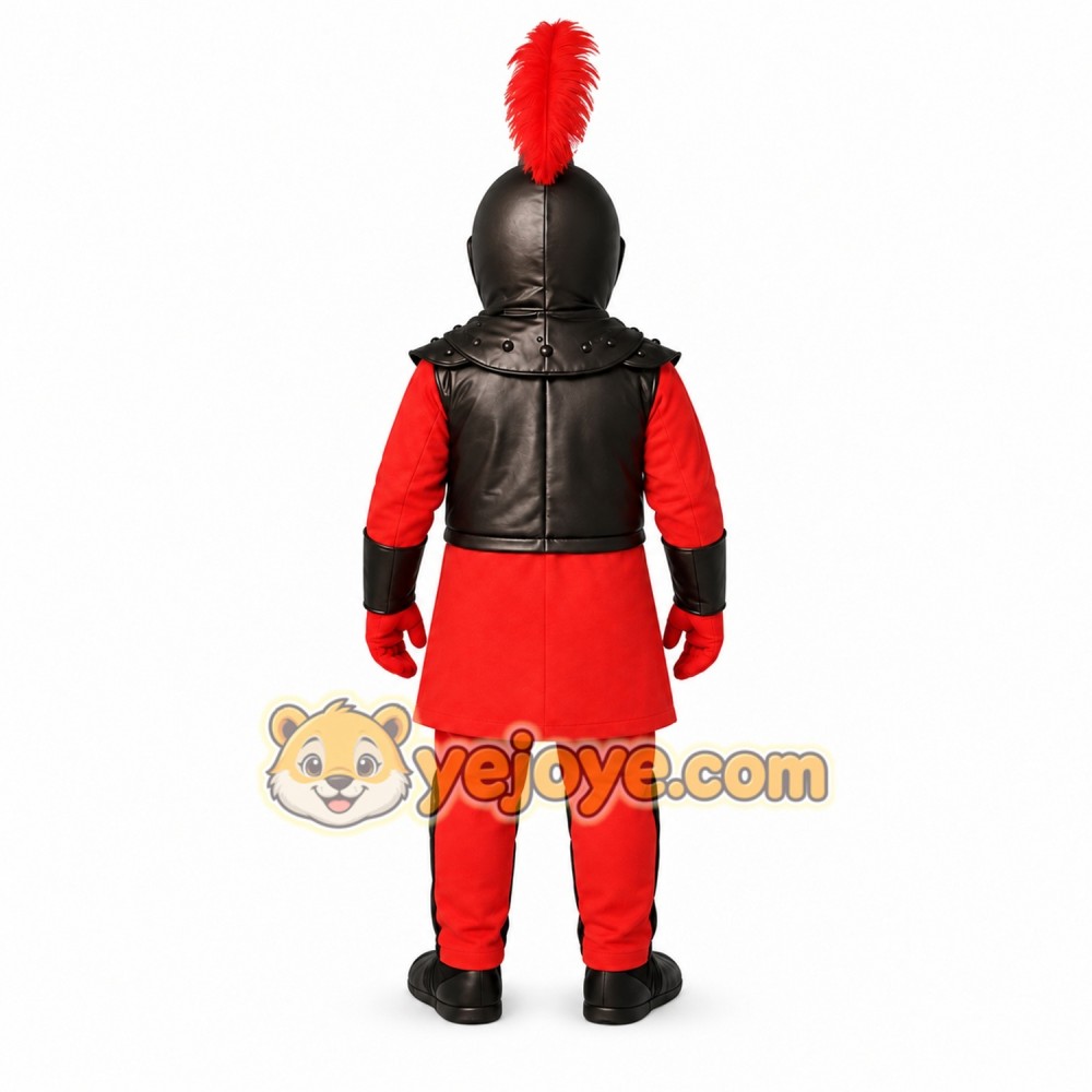 Red Knight Mascot Costume Red Knight Mascot Costume