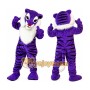 Purple Tiger Mascot Costume for Kids and Adults