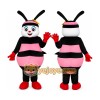 Pink Bee Mascot Costume with Red Gloves Pink Bee Mascot Costume with Red Gloves
