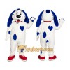 White and Blue Dog Mascot Costume for Events White and Blue Dog Mascot Costume for Events