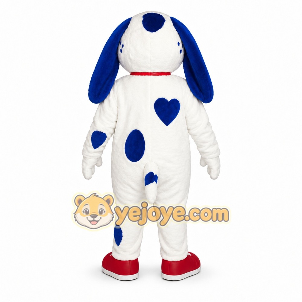 White and Blue Dog Mascot Costume for Events White and Blue Dog Mascot Costume for Events