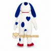 White and Blue Dog Mascot Costume for Events White and Blue Dog Mascot Costume for Events