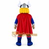 Blue Viking Mascot Costume with Shield and Cape