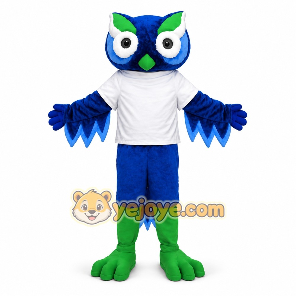 Blue Owl Mascot Costume Blue Owl Mascot Costume