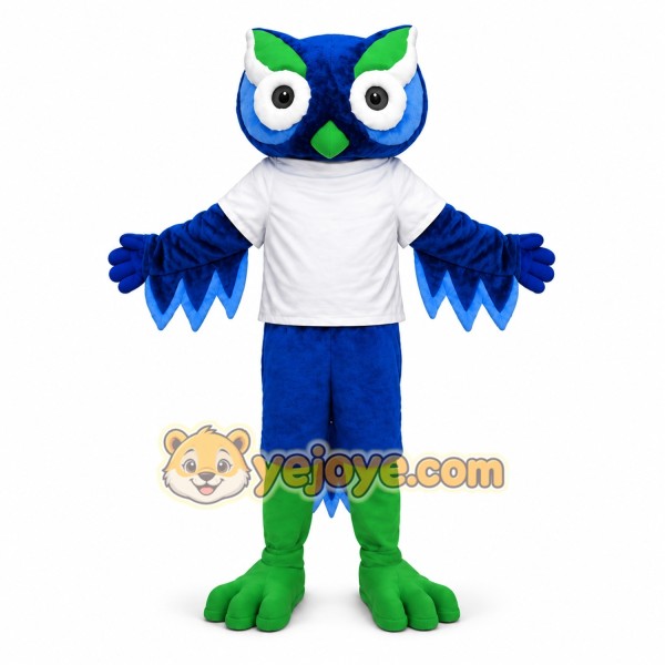 Blue Owl Mascot Costume