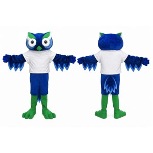 Blue Owl Mascot Costume