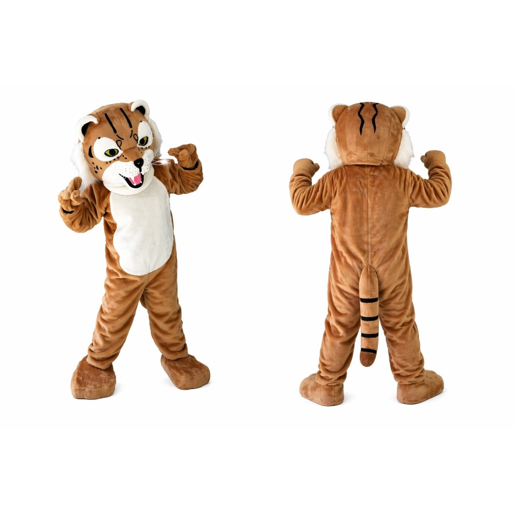 Brown Tiger Mascot Costume for Kids and Adults