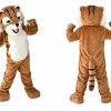 Brown Tiger Mascot Costume for Kids and Adults