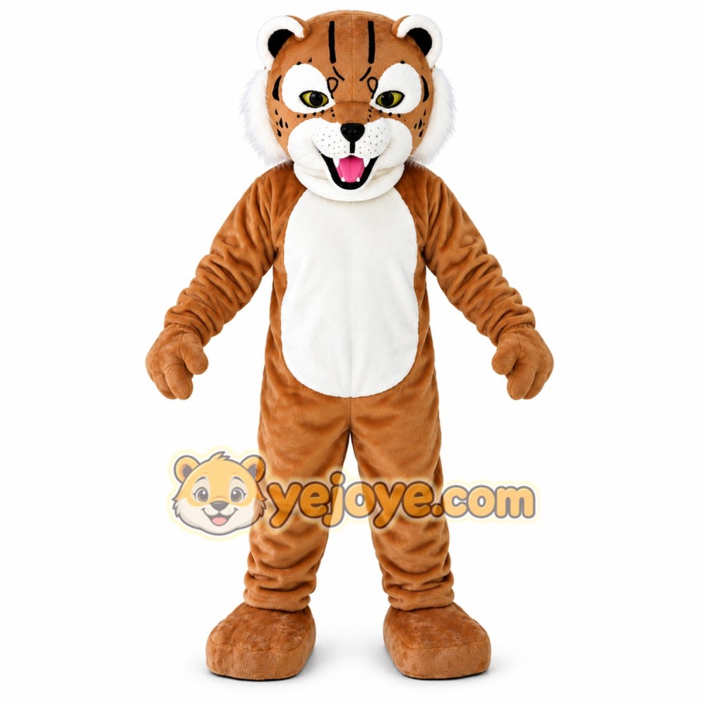 Brown Tiger Mascot Costume for Kids and Adults Brown Tiger Mascot Costume for Kids and Adults