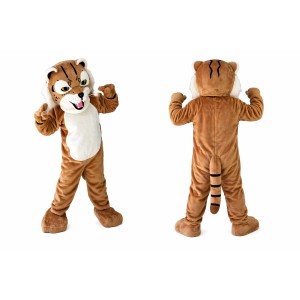 Brown Tiger Mascot Costume for Kids and Adults