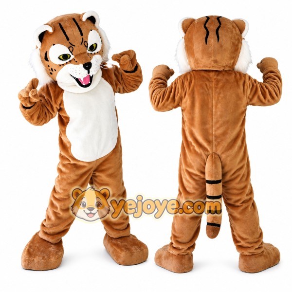 Brown Tiger Mascot Costume for Kids and Adults