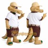 Brown Alligator Mascot Costume Brown Alligator Mascot Costume
