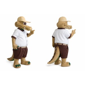 Brown Alligator Mascot Costume