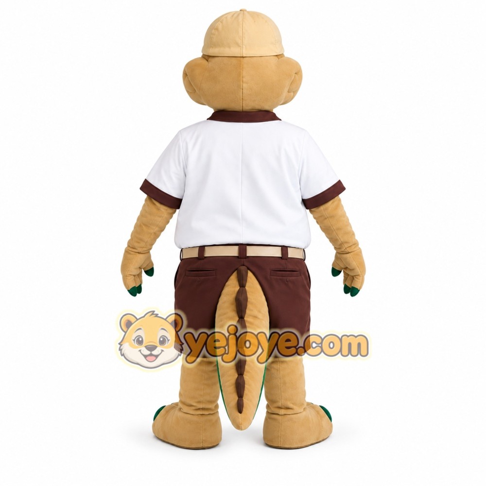 Brown Alligator Mascot Costume Brown Alligator Mascot Costume