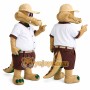 Brown Alligator Mascot Costume