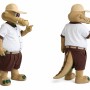 Brown Alligator Mascot Costume
