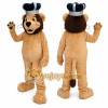 Lion Mascot Costume with Crown Brown Lion Mascot Costume with Crown Brown