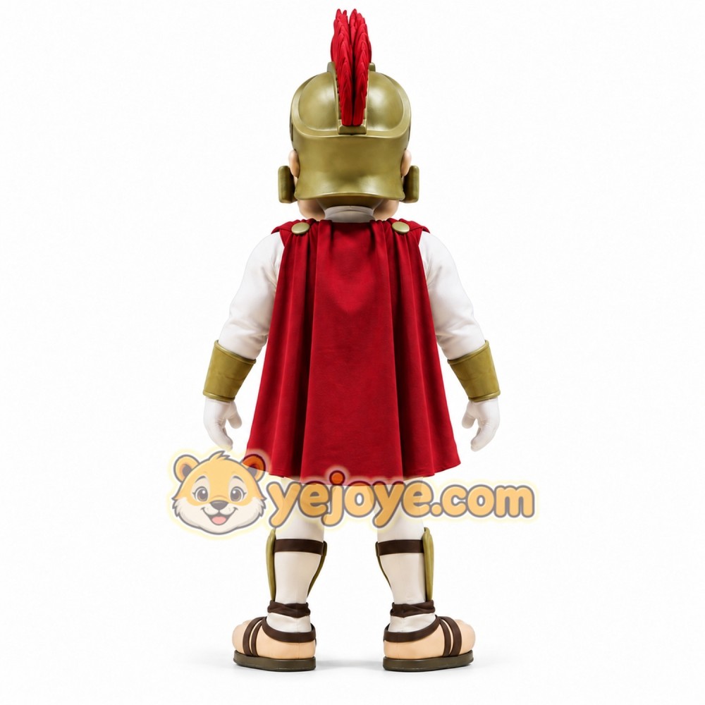 Warrior Mascot Costume with Red Cape and Helmet Warrior Mascot Costume with Red Cape and Helmet