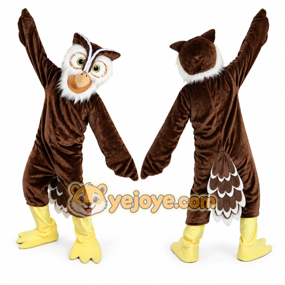 Brown Owl Mascot Costume for Parties and Events Brown Owl Mascot Costume for Parties and Events