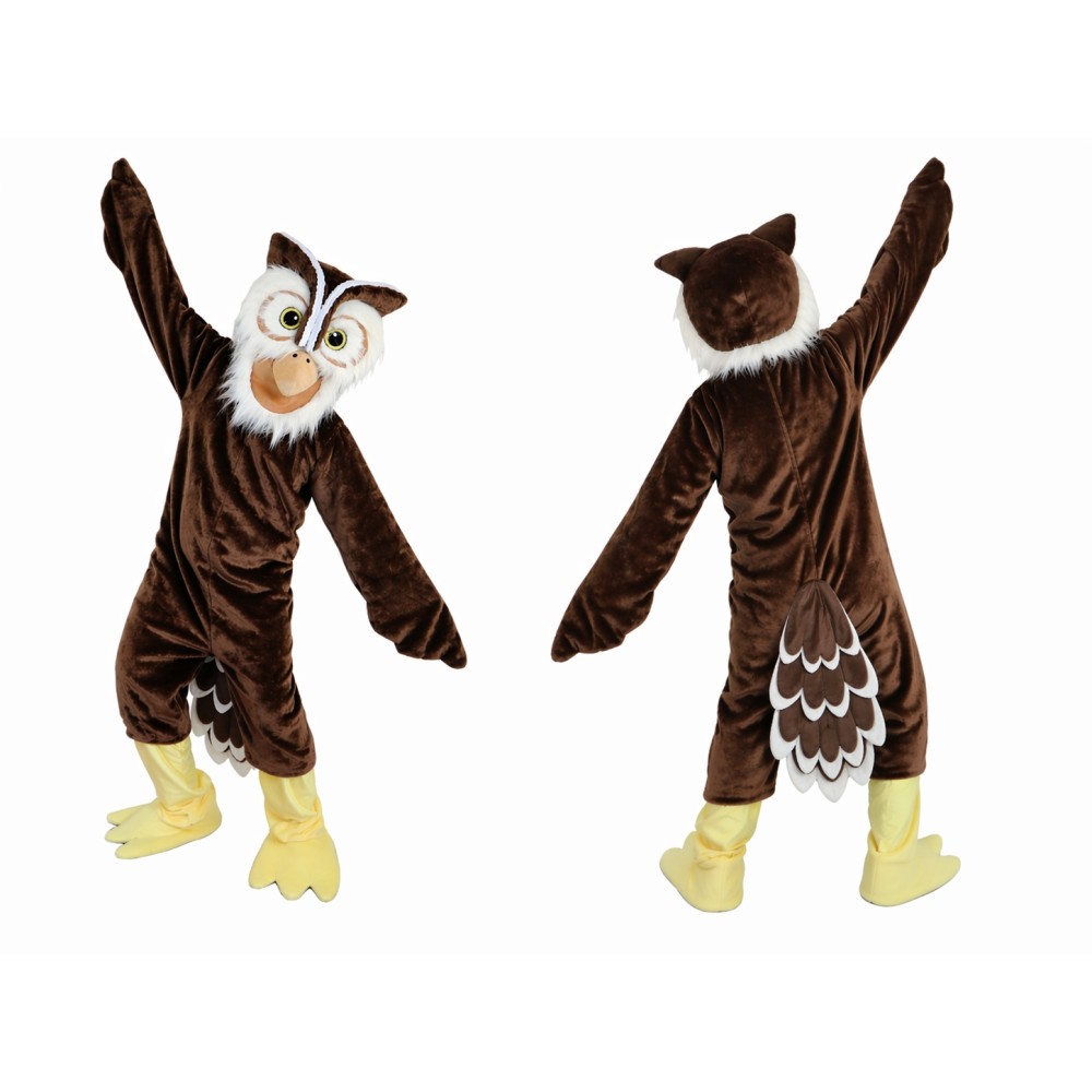 Brown Owl Mascot Costume for Parties and Events