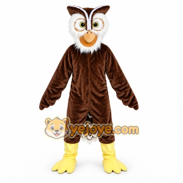 Brown Owl Mascot Costume for Parties and Events