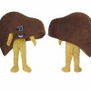 Brown Liver Mascot Costume for Parties Events
