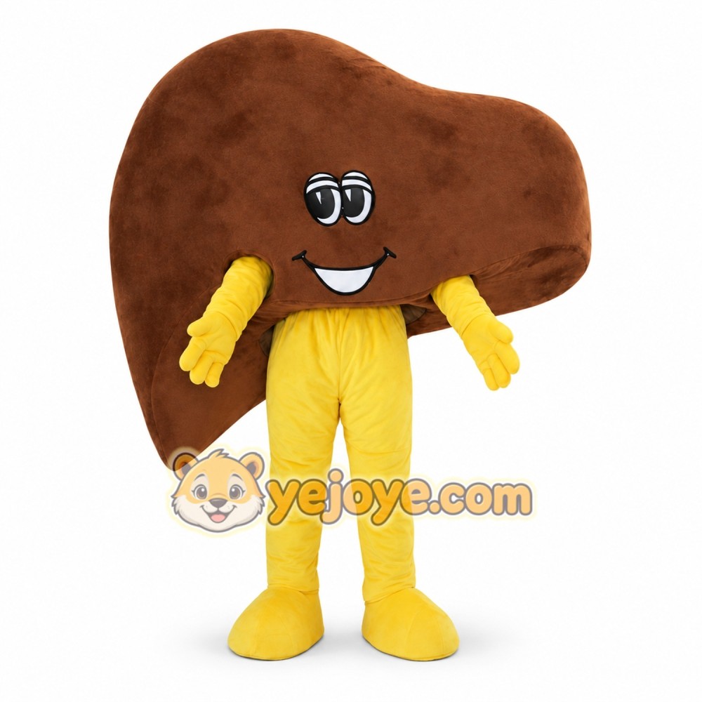 Brown Liver Mascot Costume for Parties Events Brown Liver Mascot Costume for Parties Events