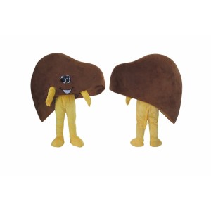 Brown Liver Mascot Costume for Parties Events