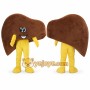 Brown Liver Mascot Costume for Parties Events