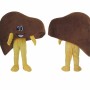 Brown Liver Mascot Costume for Parties Events