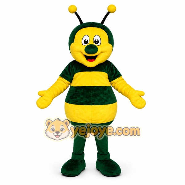 Green and Yellow Bee Mascot Costume Green and Yellow Bee Mascot Costume