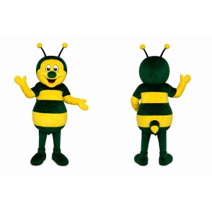 Green and Yellow Bee Mascot Costume