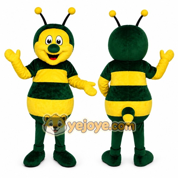 Green and Yellow Bee Mascot Costume