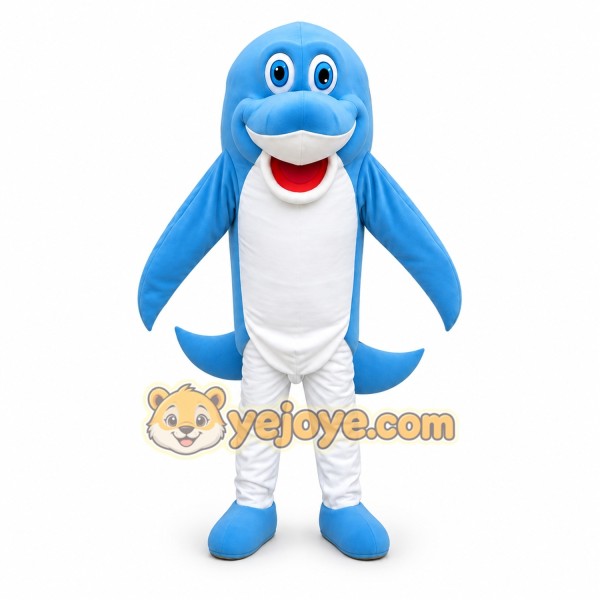 Blue Shark Mascot Costume for Kids and Adults