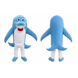 Blue Shark Mascot Costume for Kids and Adults